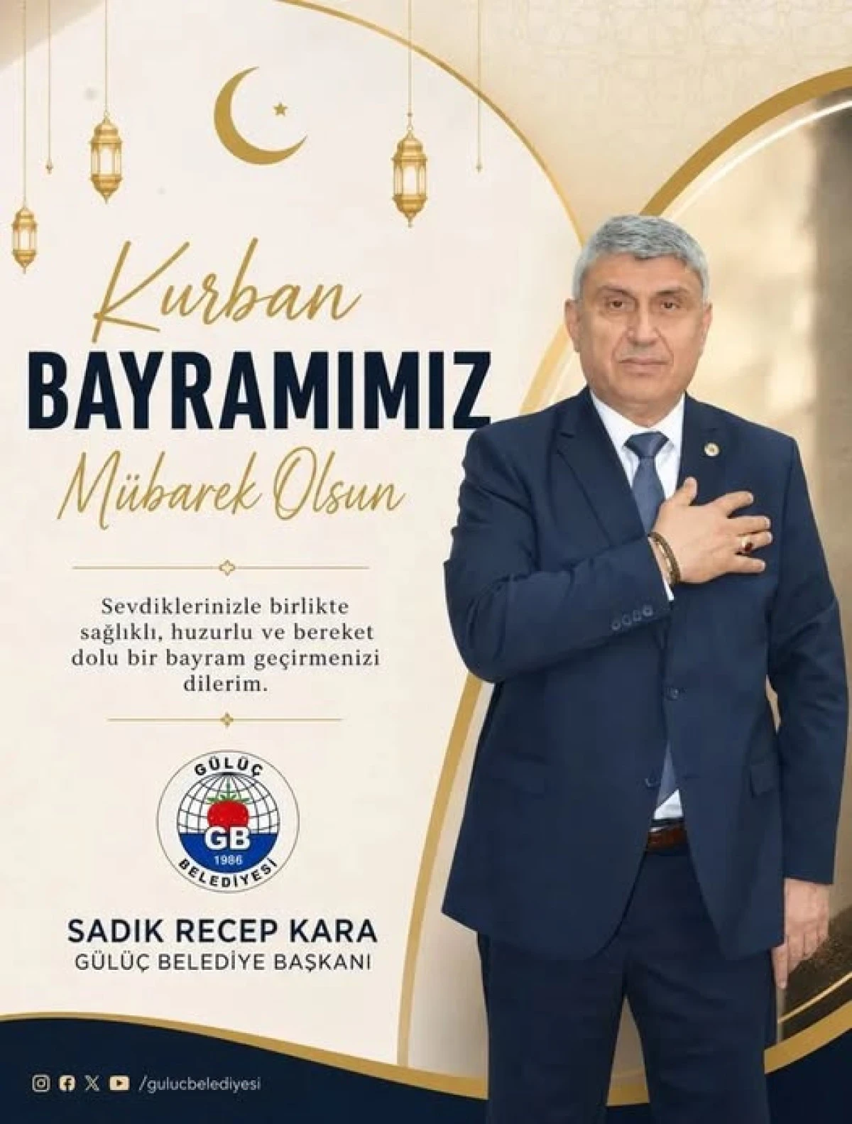  Başkan Kara  Kurban Bayramı'nı en kalbi duygularımla tebrik ediyor; 