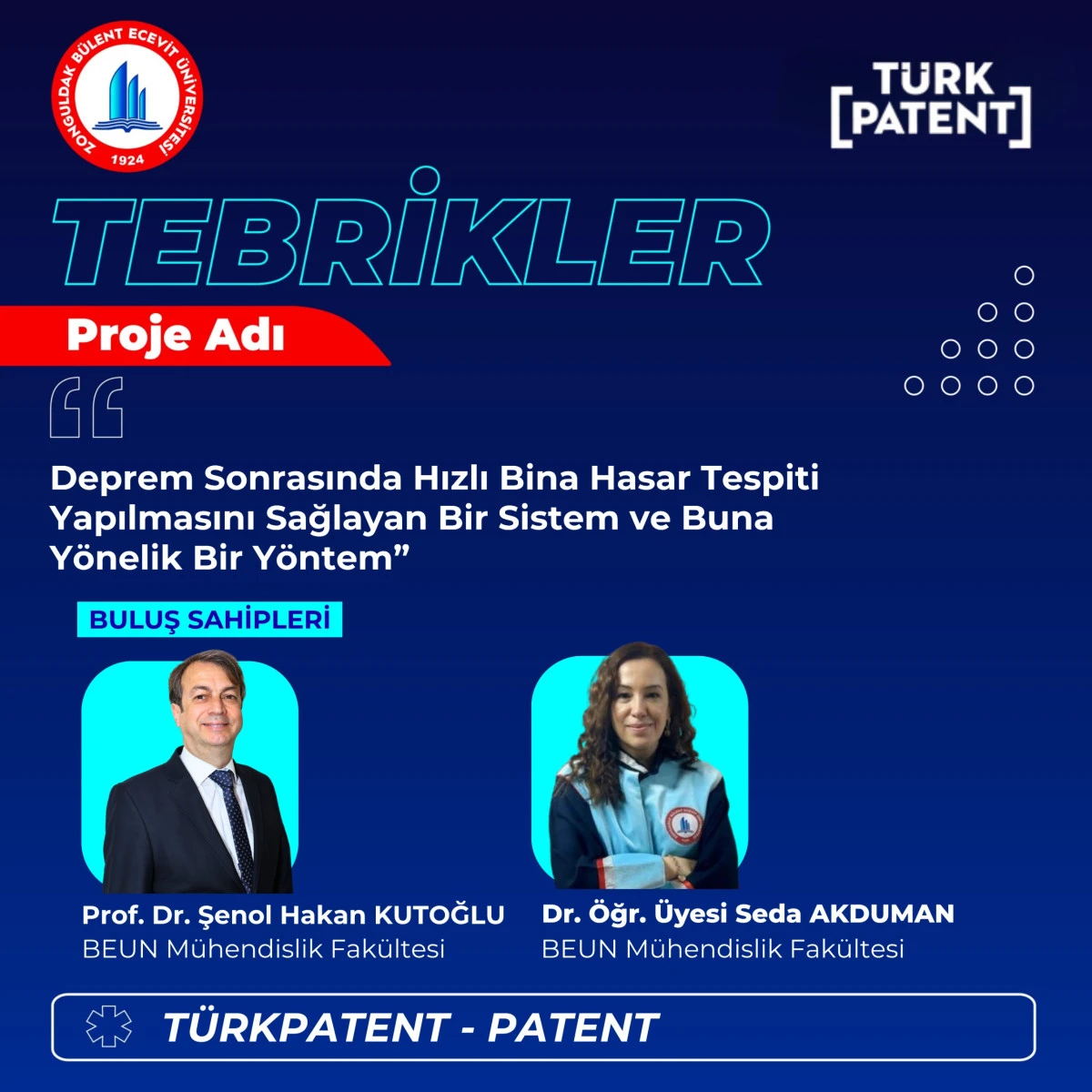 BEUN Akademisyenlerinden Deprem Sonrası Bina Hasar Tespitinde Hızlı Değerlendirme Sağlayacak Yenilik&ccedil;i Buluş