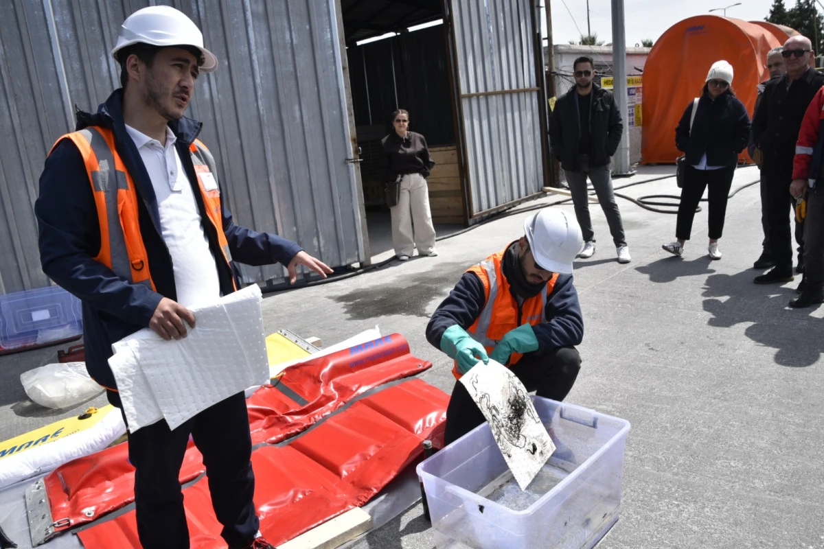 BOZHANE LİMANI’NDA DENİZ KİRLİLİĞİ TATBİKATI YAPILDI