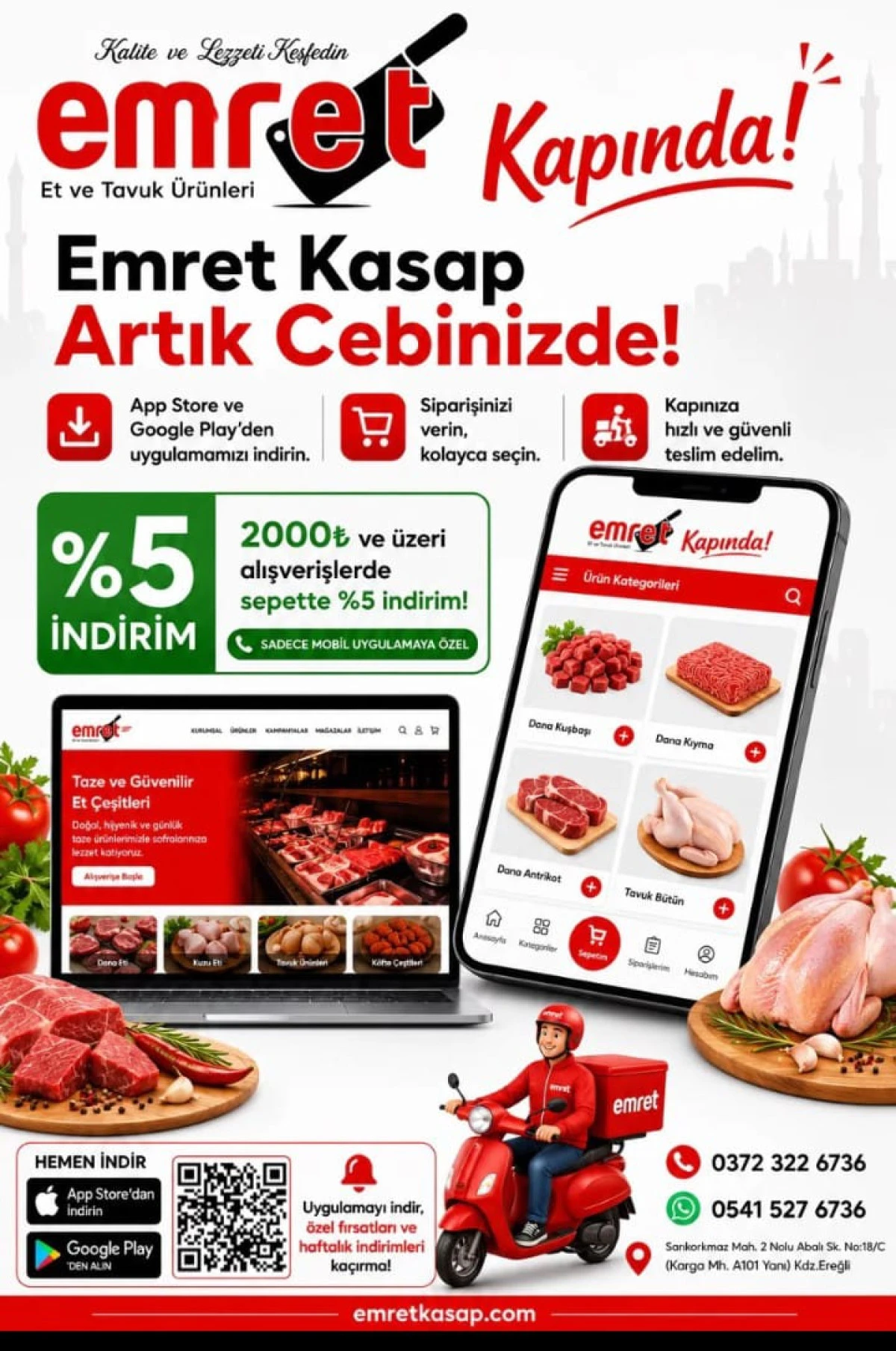 EMRE  ET &Uuml;R&Uuml;NLERİ  ARTK CEBİNİZDE  VE KAPINIZDA 
