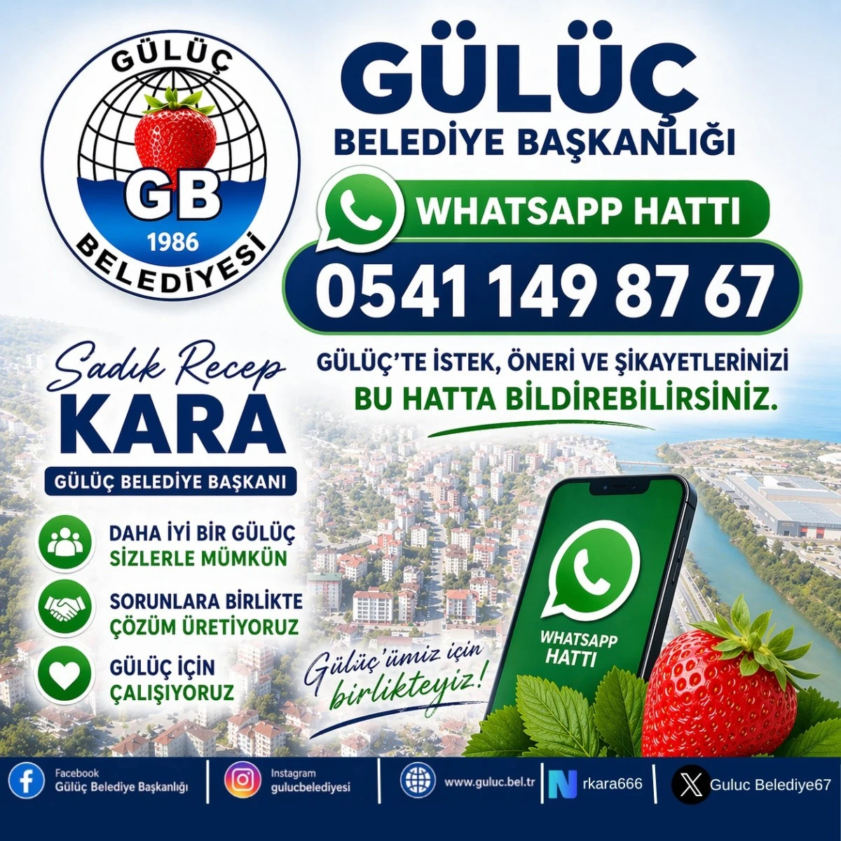 G&Uuml;L&Uuml;&Ccedil; BELEDİYESİ&rsquo;NDEN VATANDAŞLA HIZLI İLETİŞİM ADIMI