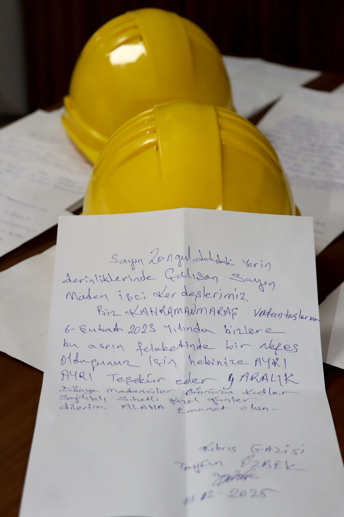 Kahramanmaraş’tan GMİS’e duygulandıran mektuplar:  “BİR MİLLETİN UMUDU BAZEN YERİN YÜZLERCE METRE ALTINDAN ÇIKAR, O UMUT SİZDİNİZ”