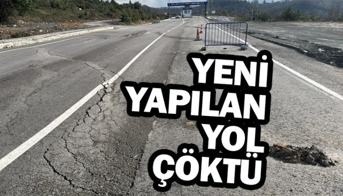 Karadeniz Ereğli&rsquo;de, organize sanayi b&ouml;lgelerine ulaşımın sağlandığı yeni yapılan yolda g&ouml;&ccedil;&uuml;k meydana geldi.
