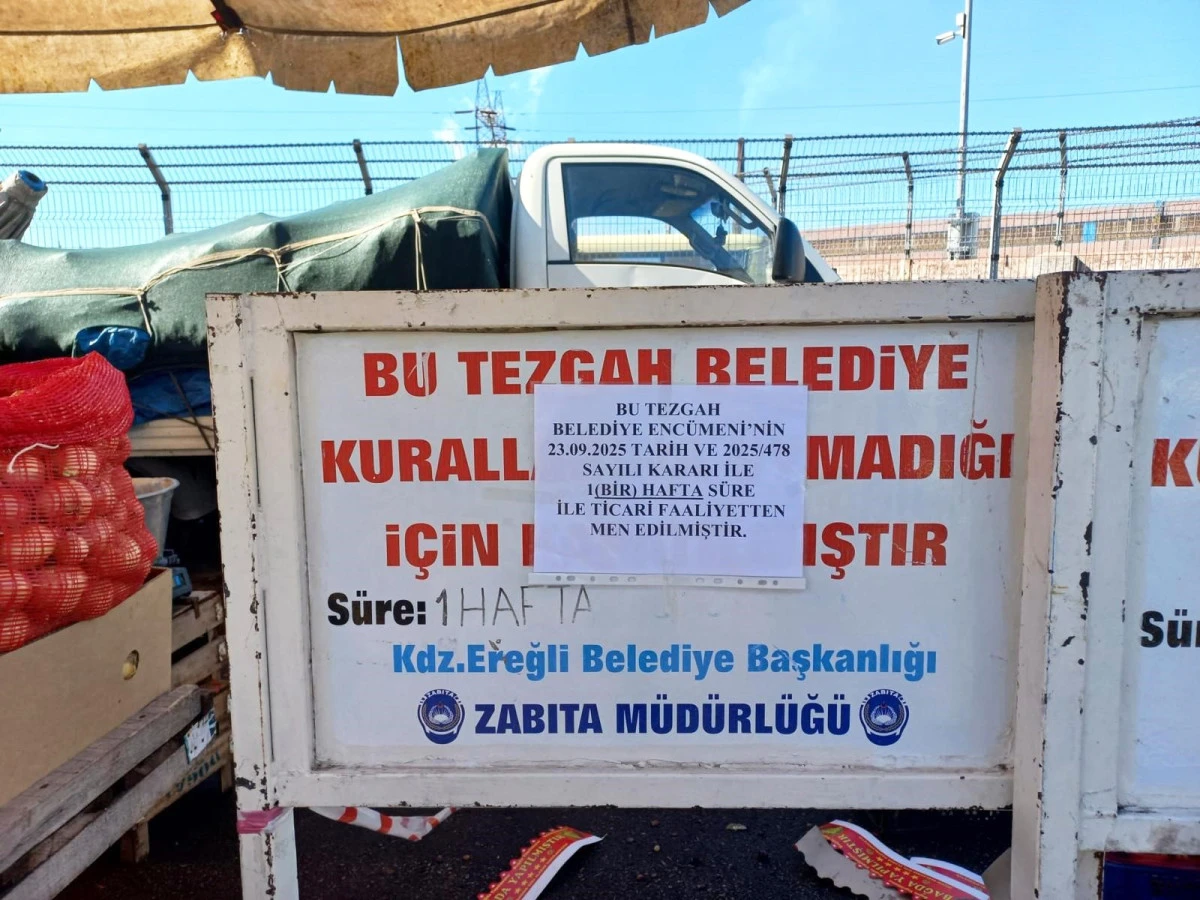 KDZ. EREĞLİ’DE, MÜŞTERİYE KABA DAVRANAN 2 TEZGAH KAPATILDI