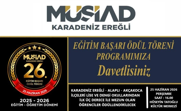 M&Uuml;SİAD'DAN EĞİTİM BAŞARI &Ouml;D&Uuml;L T&Ouml;RENİ'NE DAVET