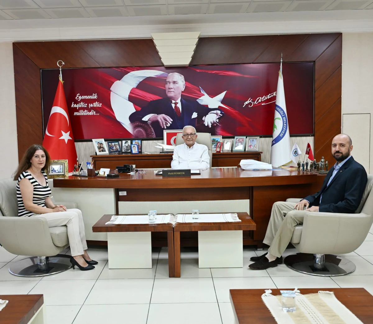 TMMOB İnşaat M&uuml;hendisleri Odası Ankara Şubesi .  Kdz. Ereğli Belediye Başkanı  Halil Posbıyık makamında ziyaret edildi.